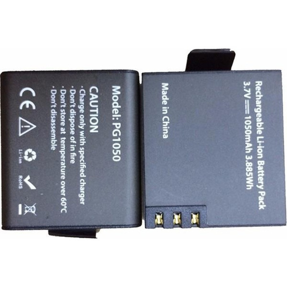 Eken H9R H9 W9 Çift Batarya PG1050 1050 mAh Yedek Pil Seti Aksiyon Kameralar Fiyatı