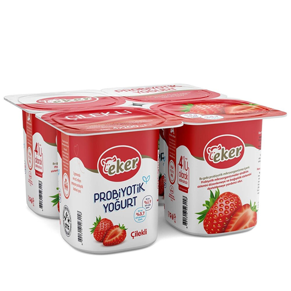 Eker Çilekli Probiyotik Yoğurt 4 X 100 Gr Yoğurt Fiyatı