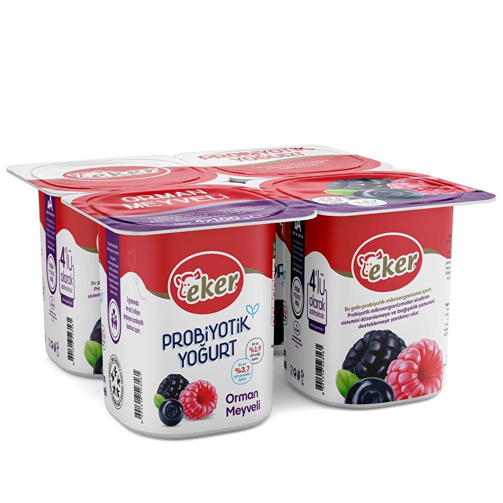 Eker Orman Meyveli  Probiyotik Yoğurt 4X100 ml Yoğurt Fiyatı