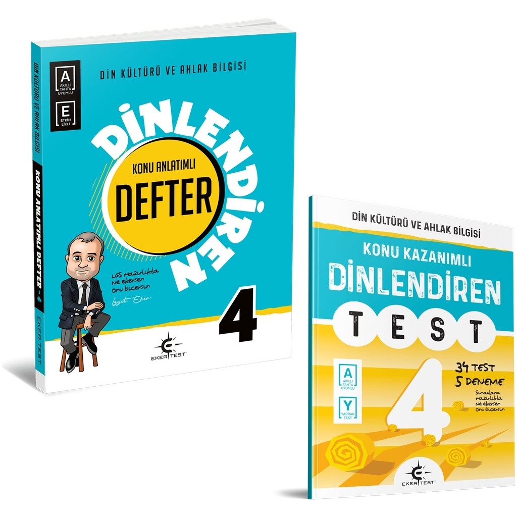 Eker Test Yayınları 4. Sınıf Dinlendiren Defter + Dinlendiren Test 2 Kitap 2025-2026 Defter & Kağıt Ürünleri Fiyatı