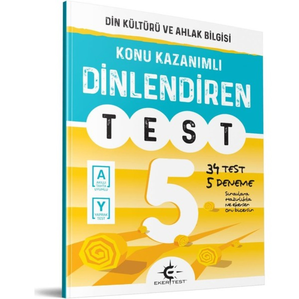 Eker Test Yayınları 5 Sınıf Dinlediren Test Din Kültürü ve Ahlak Bilgisi Fiyatı