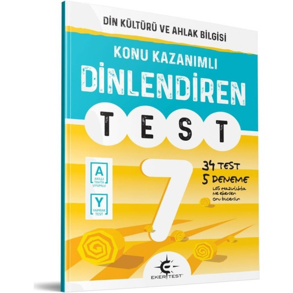 Eker Test Yayınları 7 Sınıf Dinlediren Test Din Kültürü ve Ahlak Bilgisi Fiyatı