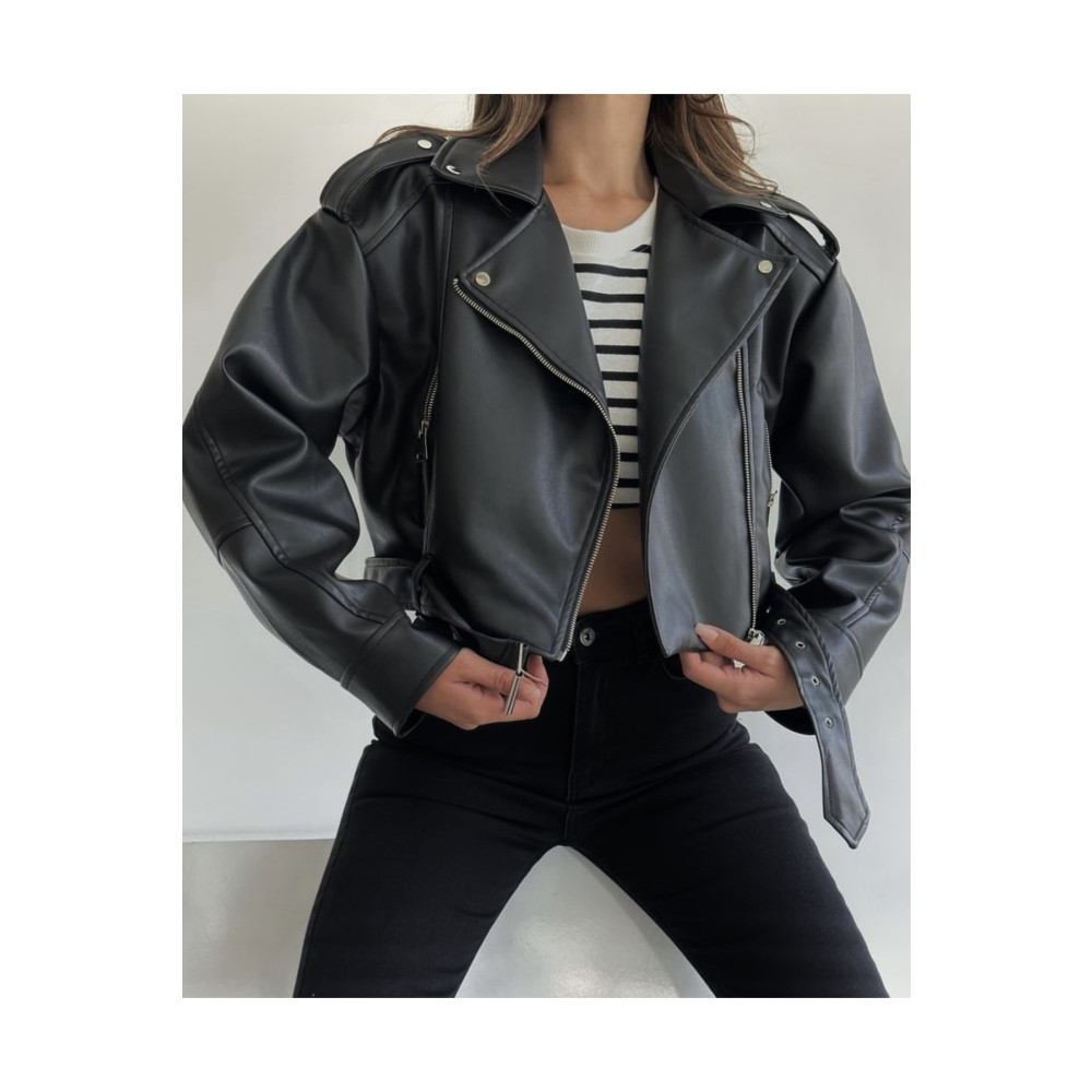Ekim Store Yeni Sezon Oversize Siyah Biker Deri Ceket L Beden Bayan Ceket Fiyatı