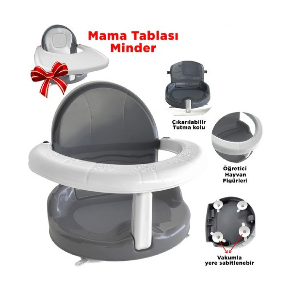 Eko Banyo & Mama Oturağı "vakumlu Yandan Açılır" - Beyaz - Füme Bebek Banyo-Tuvalet Fiyatı