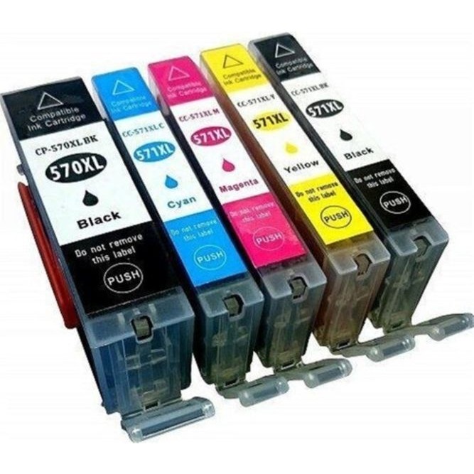 Eko Kartuş Canon Pixma MG-5752 5 Renk PGI-570 CLI-571 Muadilkartuş, - Renkli Tonerler Fiyatı
