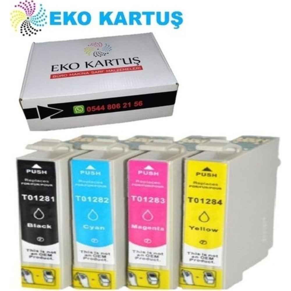 Eko Kartuş Epson Stylus SX-125 (T1281-T1282-T1283-T1284)TAKIM Muadil Kartuş - Renkli Kartuşlar Fiyatı
