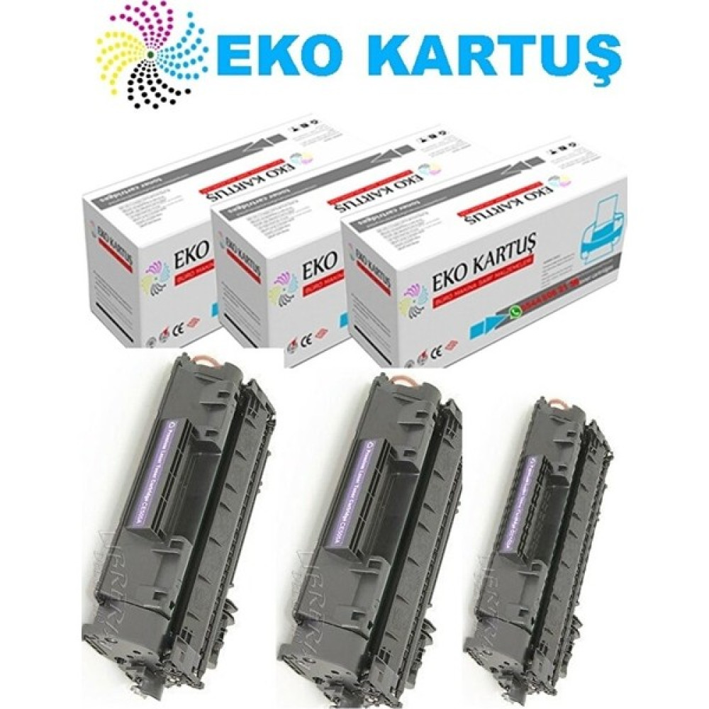 Eko Kartuş Hp 505A 280A ) Ekonomik Avantajlı 3’lü Paket Muadil Toner - Renkli Kartuşlar Fiyatı