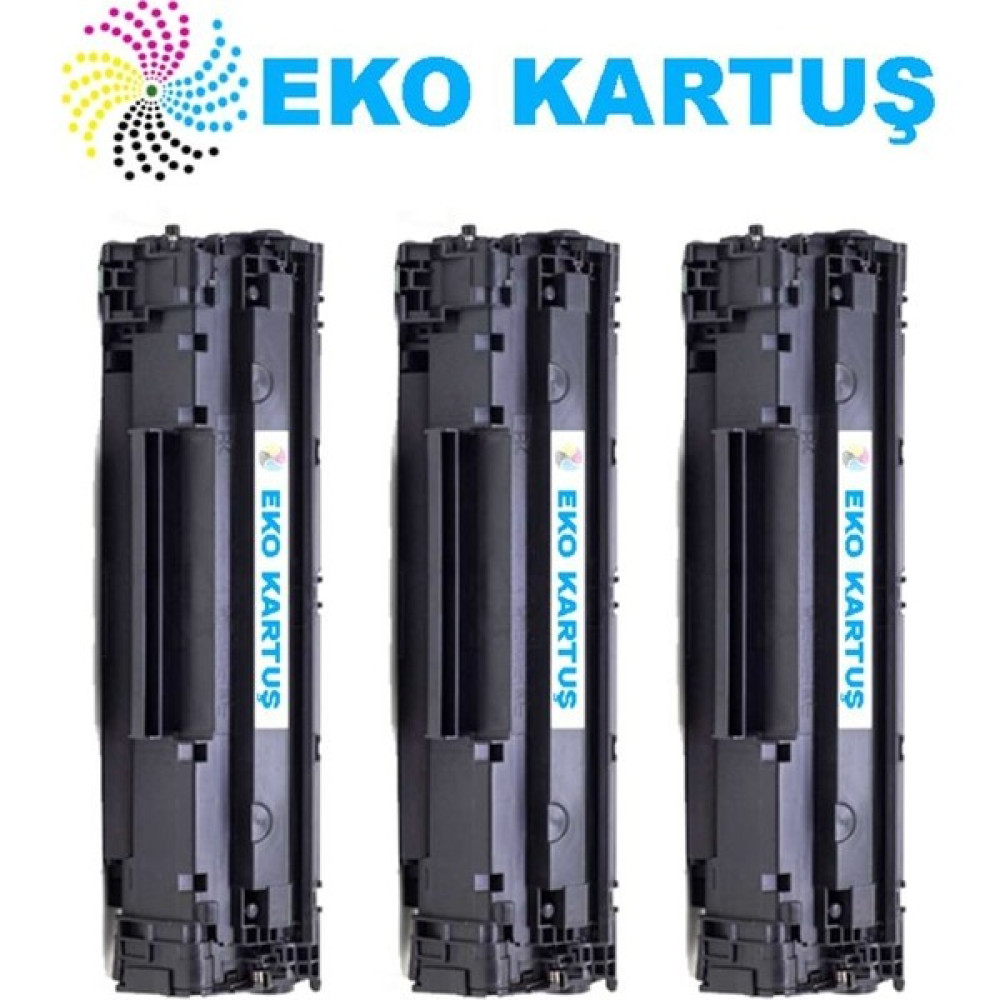 Eko Kartuş Hp CE285A M1212 Ekonomik Avantajlı 3’lü Paket Muadil Toner - Renkli Kartuşlar Fiyatı