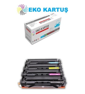Eko Kartuş Hp Color Laserjet Pro M254NW (CF540X-CF541X-CF542X-CF543X) (203X) Set Muadil Toner Tonerler Fiyatı