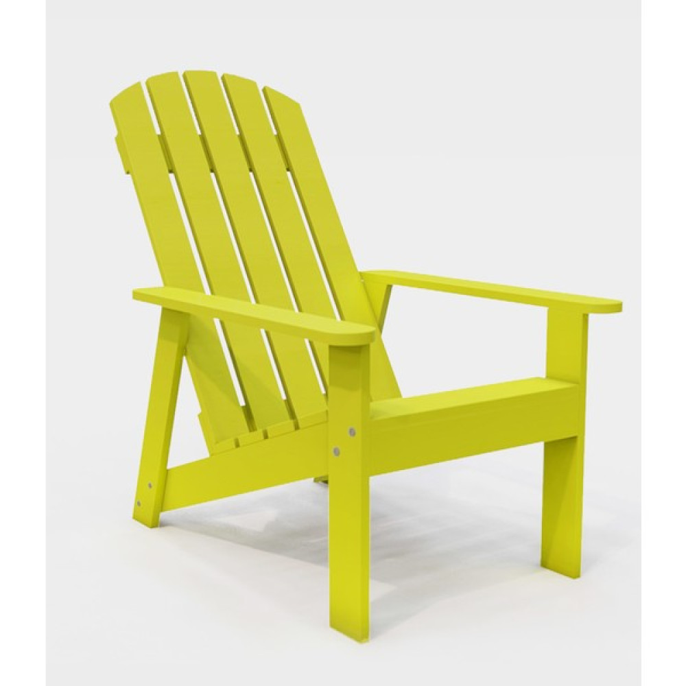 Eko Park Ekopark Modern Ahşap Oval Adirondack Balkon, Bahçe Koltuğu - Sarı Bahçe Koltuğu Fiyatı