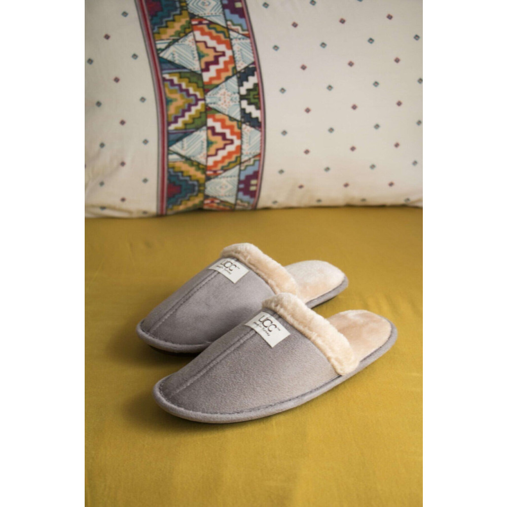 Ekol Ayakkabi Peluşlu Ev Terliği Gri 39 Beden Unisex Sandalet Fiyatı