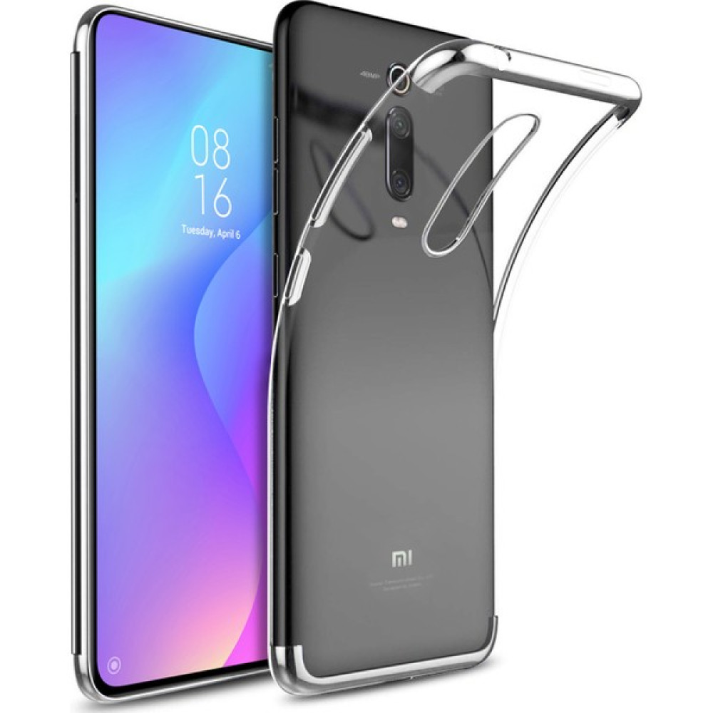 Ekolaks Xioami Mi 9t - 9t Pro Kılıf Electroplate Planting Tpu Şeffaf Lazer Ince Slim Silikon - Gümüş Cep Telefonu Kılıfı Fiyatı