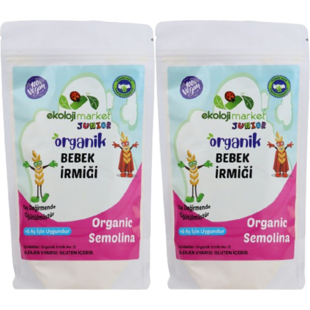 Ekoloji Market Organik Bebek Irmiği 250 gr x 2 Adet - Bebek Irmiği Bebek Mamaları Fiyatı