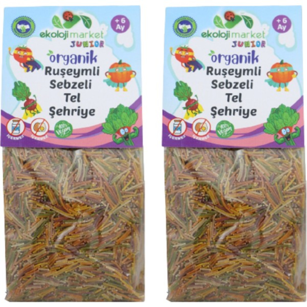 Ekoloji Market Organik Bebek Ruşeymli Sebzeli Tel Şehriye 250 gr x 2 Adet - Bebek Makarnası Bebek Mamaları Fiyatı