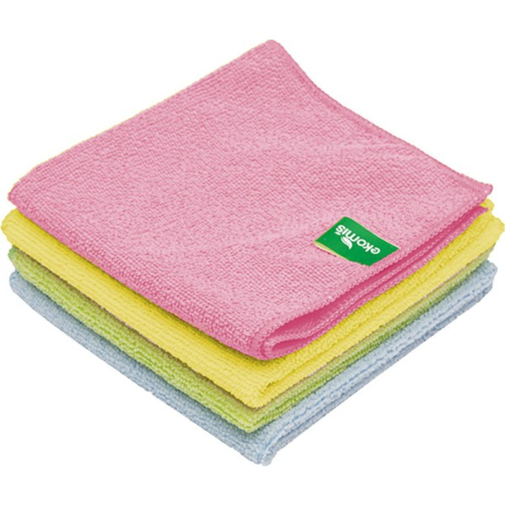 Ekomis Mikrofiber Bez 4'lü - Pembe - Sarı - Standart Temizlik Malzemeleri Fiyatı