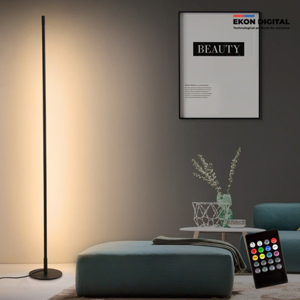 Ekon Dekoratif Rgb LED Lambader Rf Kumandalı - Siyah Lambader Fiyatı