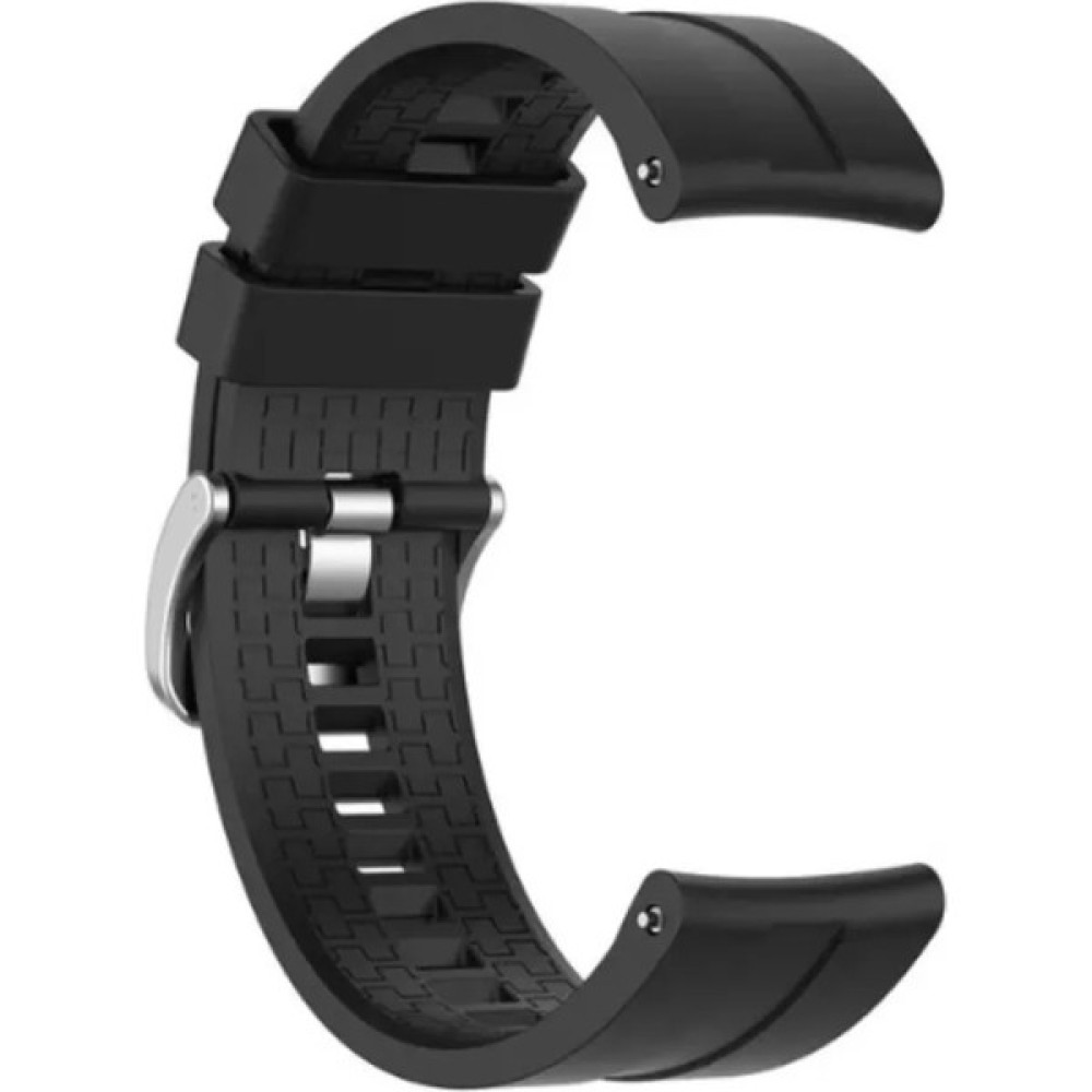Ekoodukkan Huawei Gt5/gt4/gt3/gt2 - 46MM (22MM) Uyumlu Tokalı Silikon Kordon Kayış - Siyah Giyilebilir Teknoloji Aksesuarları Fiyatı