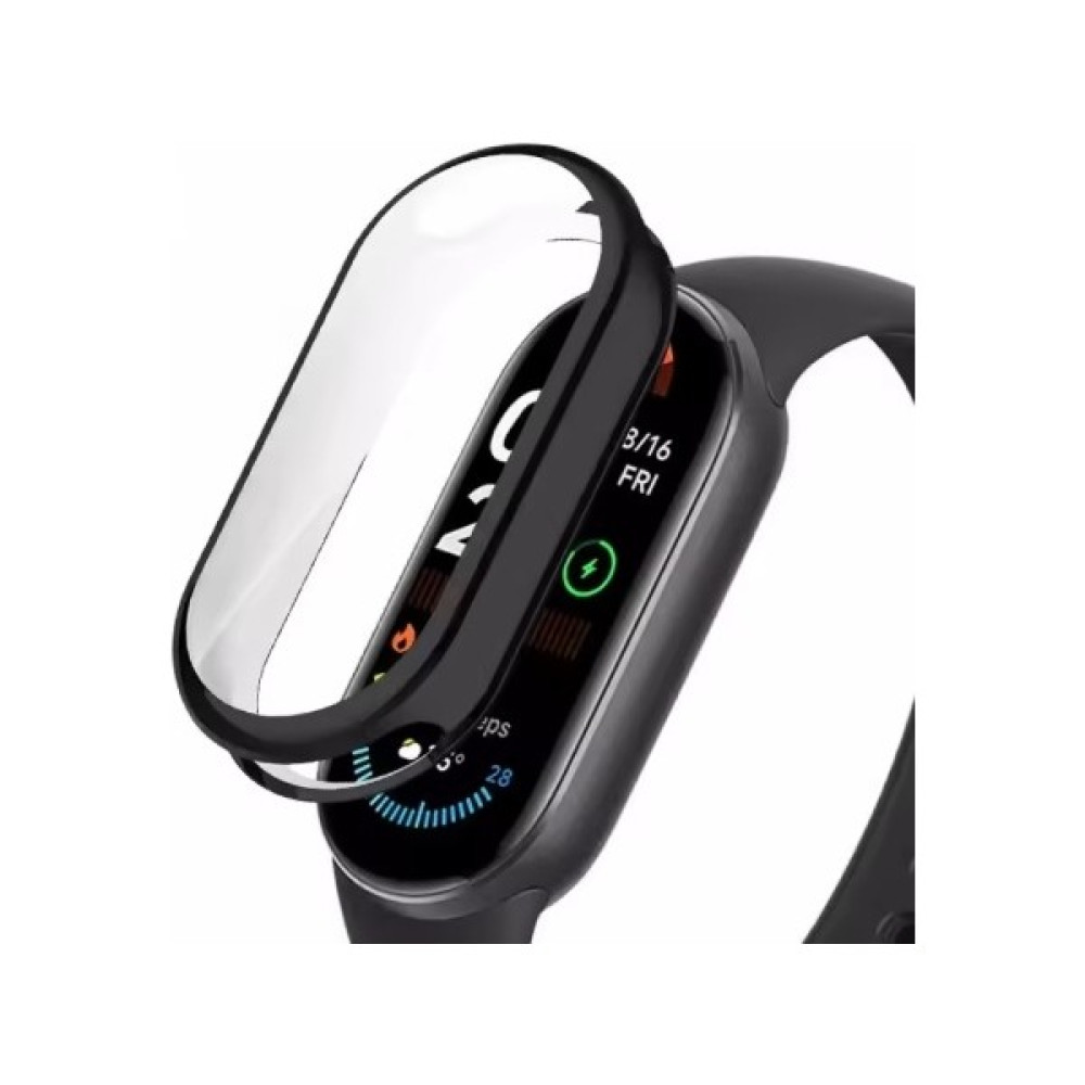 Ekoodukkan Xiaomi Mi Band 9 / Mi Band 8 Uyumlu Tam Koruma Silikon Kılıf - Şeffaf Giyilebilir Teknoloji Aksesuarları Fiyatı