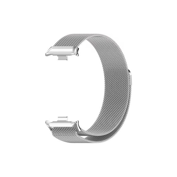 Ekoodukkan Xiaomi Smart Band 9 Pro / 8 Pro Uyumlu Manyetik Mıknatıslı Hasır Metal Kordon Milanese - Gri Cep Telefonu Fiyatı