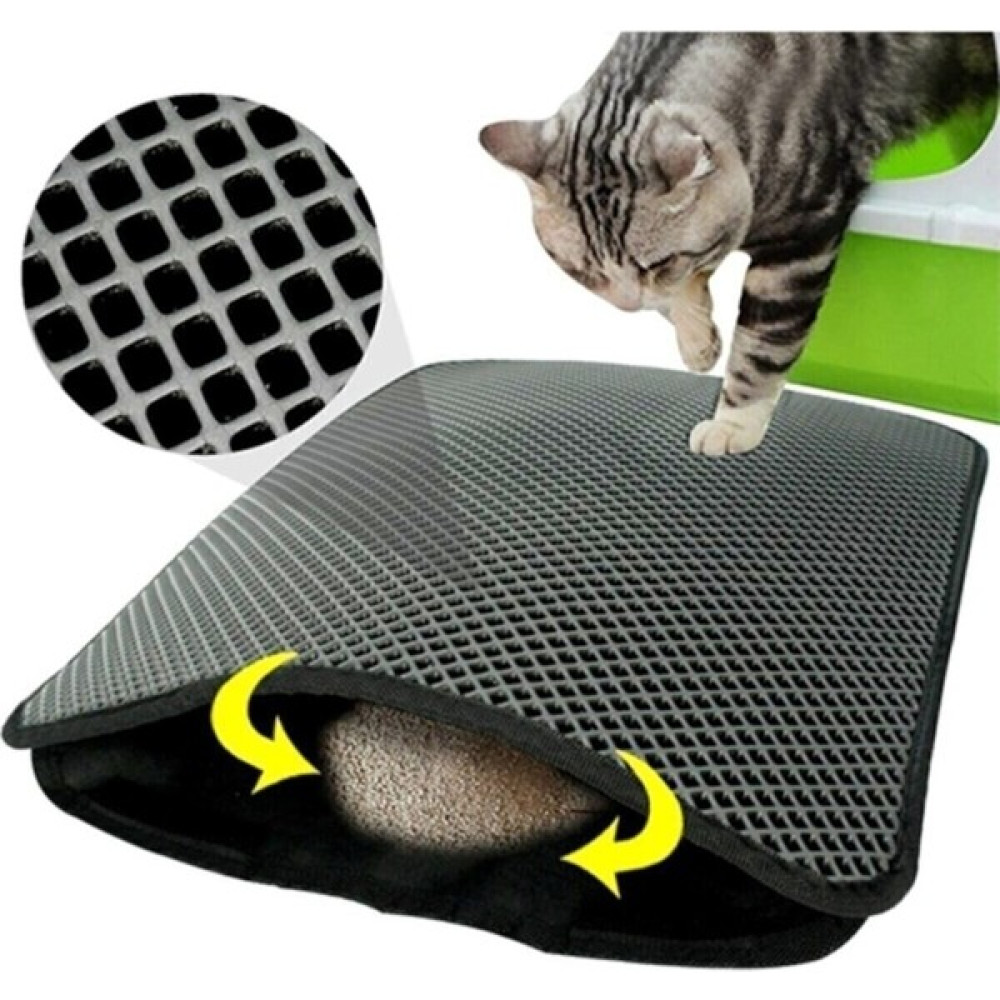 Ekorotti Tarz Leke Tutmaz Kaymaz Temizlenebilir Elekli Kedi Kumu Paspası - 10 x 15 cm - Gri Evcil Hayvan Ürünleri Fiyatı