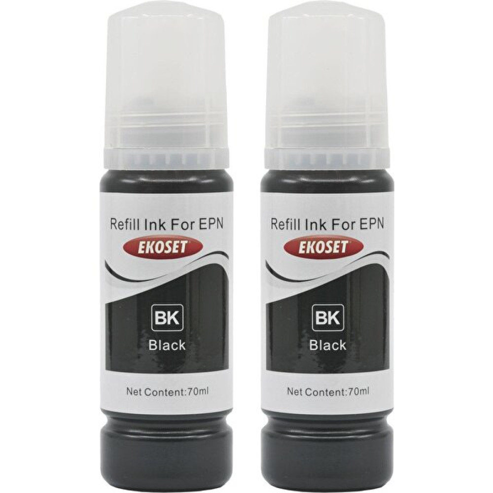 Ekoset Epson 103 Ecotank L3260 L3266 Uyumlu Siyah Muadil Mürekkep 2'li Set 70ML Kartuşlar Fiyatı