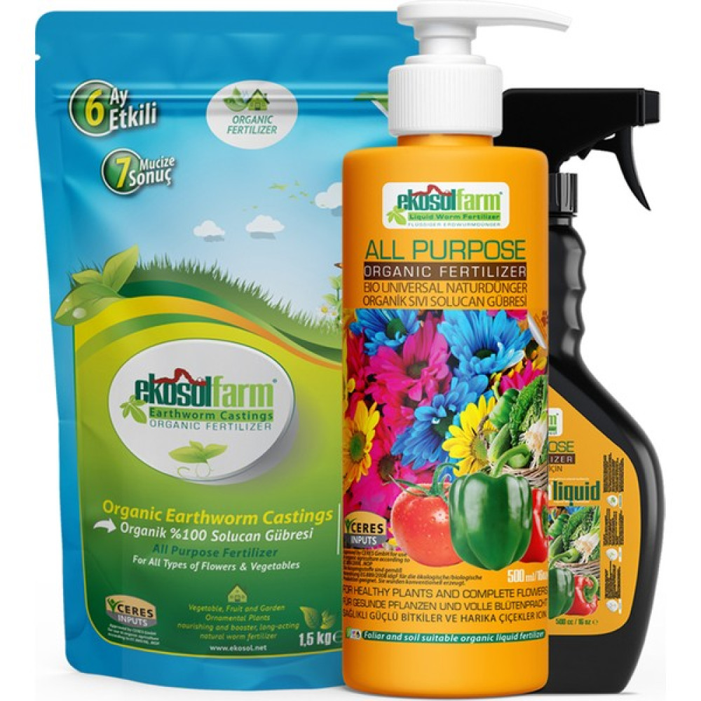 Ekosolfarm Organik Gübre Seti 3 Ürün 1 Arada Gübre Fiyatı