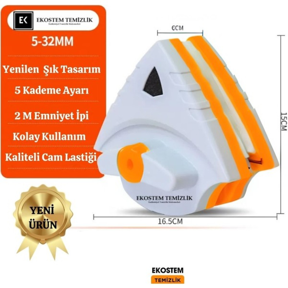 Ekostem Çift Cam Pimapen Uyumlu Yeni Nesil Kademe Ayarlı Mıknatıslı Camçek 5-32 mm - 1 lt Temizlik Malzemeleri Fiyatı
