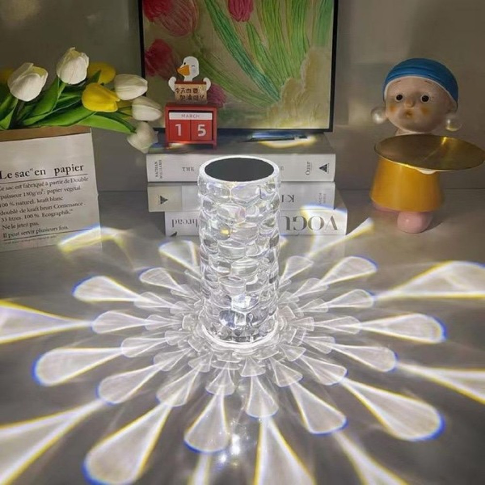 Ekru Cep Kristal Elmas Dokunmatik Rgb Kumanadalı Şarjlı Masa Lambası Ortam Ambiyans Lambası Masa Lambası Fiyatı