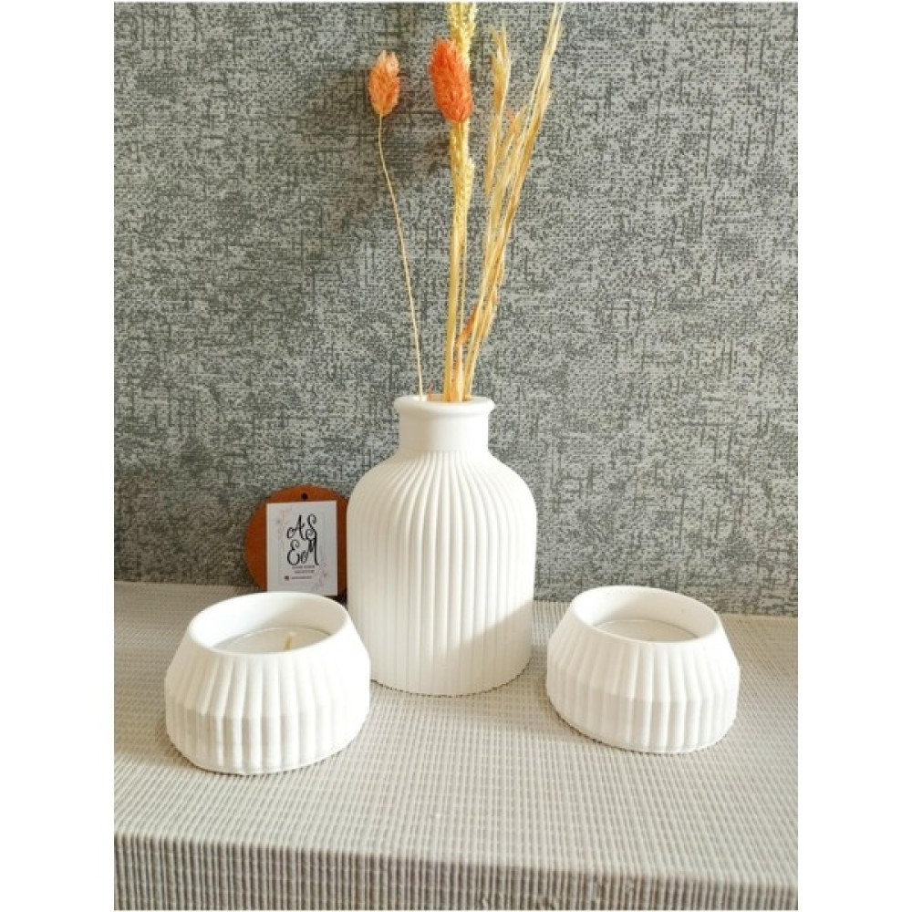 EKS Ticaret Asem Dekoratif Iskandinav Vazo Tealight Mumluk Beton Set Vazo Fiyatı
