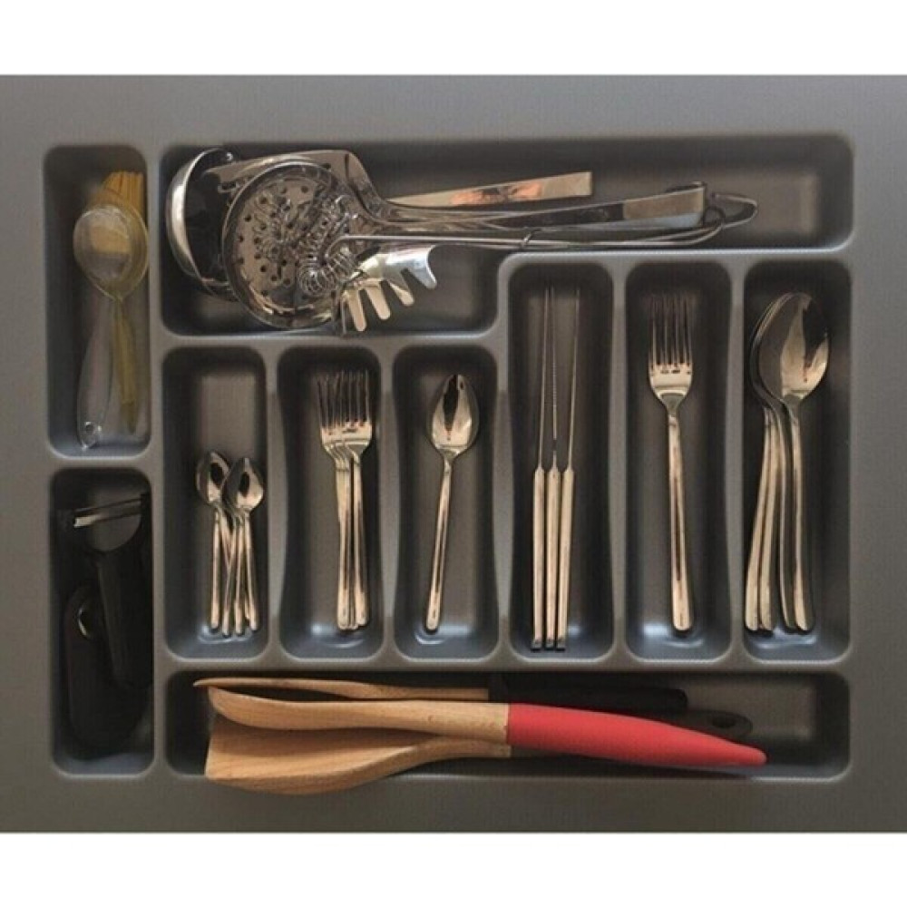 Eks Ticaret Deltaaks 55/49 Cm Cekmece Içi Kasıklık Gri, 49/39 Cm Kadar Kesılebıır Kaşıklık Kepçelik Pratik Mutfak Gereçleri Fiyatı