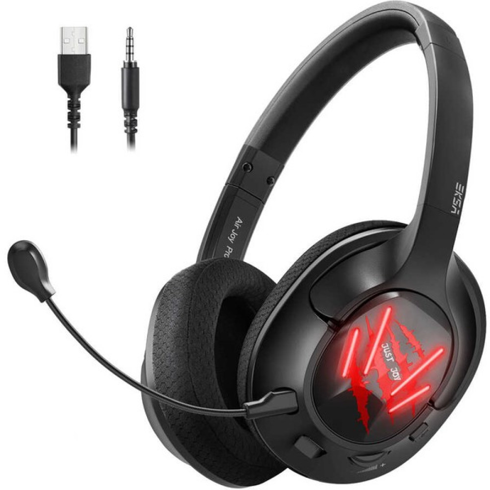 Eksa Airjoy Pro Gaming Kulaklık Oyuncu Kulaklığı 7.1 Surround 3.5 mm & USB & Çıkarılabilir Mikrofon - Siyah Kulak Üstü Kulaklık Fiyatı