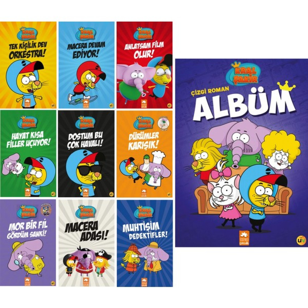 Eksik Parça Yayınları Kral Şakir Serisi 10 Kitap Set - Tek Kişilik Dev Orkestra - Muhtişim Dedektifler - Macera Adası - Mor Bir Fil Gördüm Sanki - ... Çocuk Öykü Fiyatı