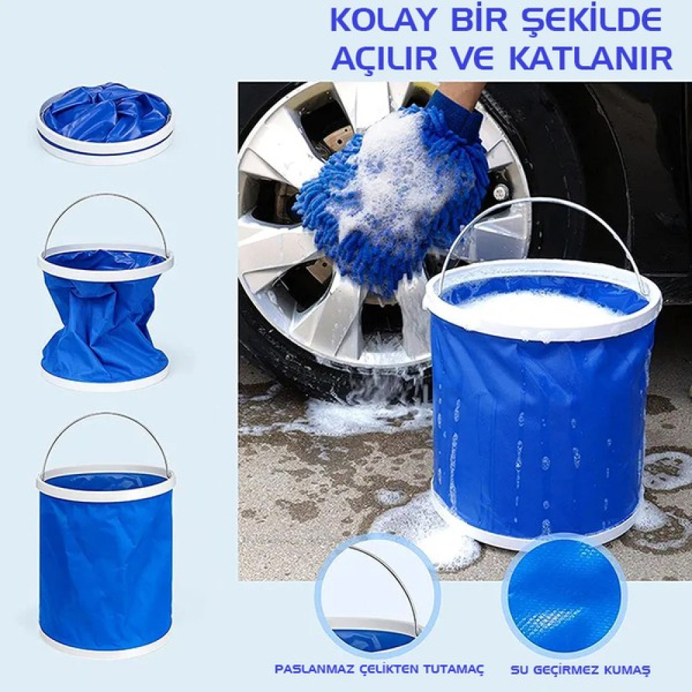 El-Biz Protackle Katlanabilir Araç Yıkama Kovası 9 Lt Mavi Oto Genel Temizlik Fiyatı