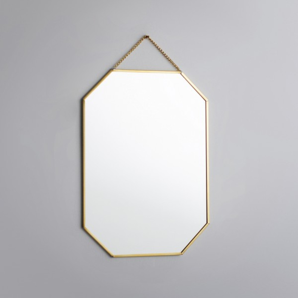 El Crea Designs Ayna Pirinç Gold Brass Dekoratif Duvar Askılı 28 x 20 cm Ayna Fiyatı