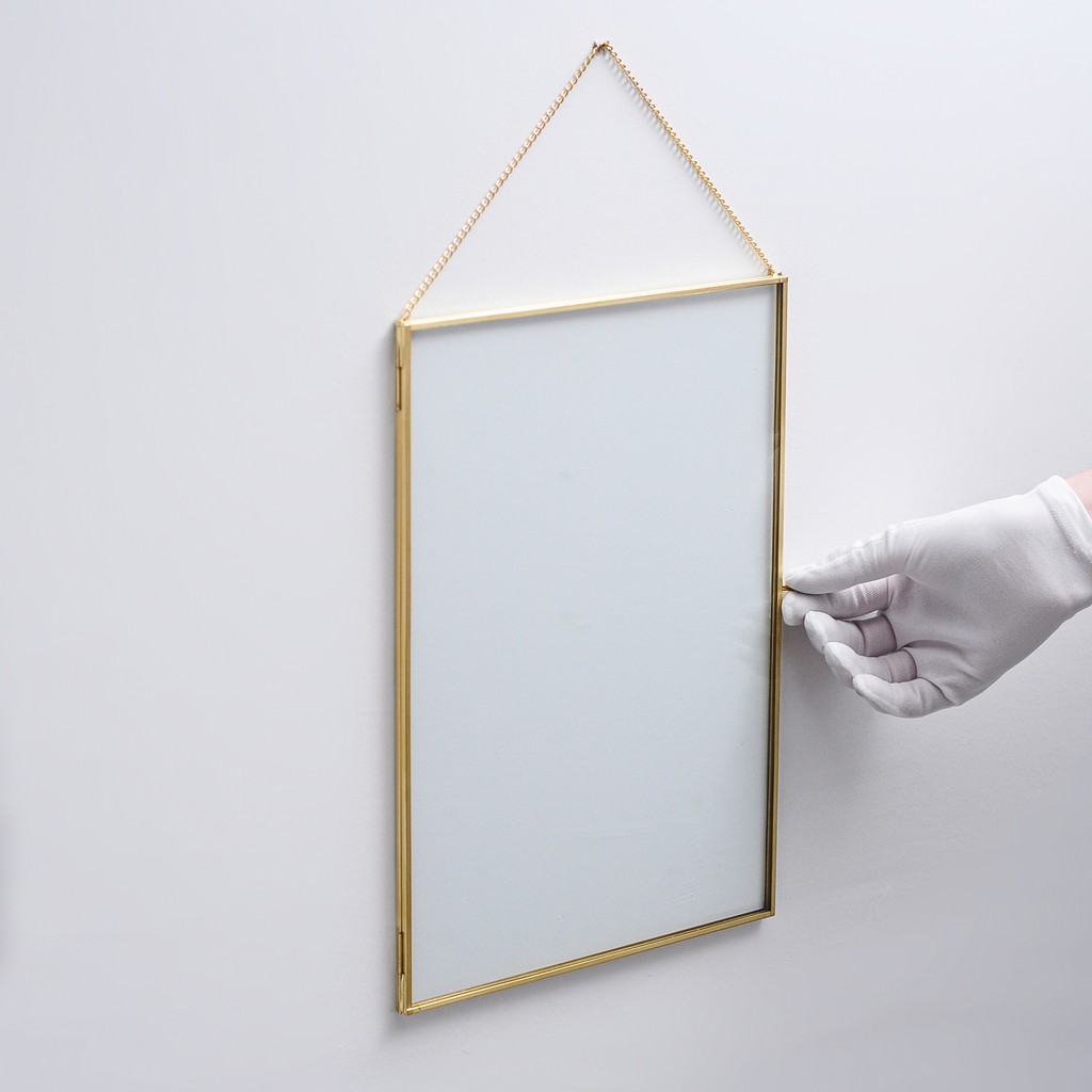 El Crea Designs Duvar Askılı Cam Resim Fotoğraf Çerçevesi Iskandinav Tarzı Dekorasyon Ham Pirinç Gold Brass 35X25CM SSD / Solid State Drive Fiyatı