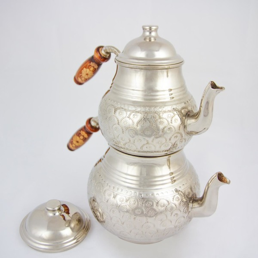 El İşlemeli Bakır Çaydanlık Büyük Boy Çay / Çaydanlık Setleri Fiyatı