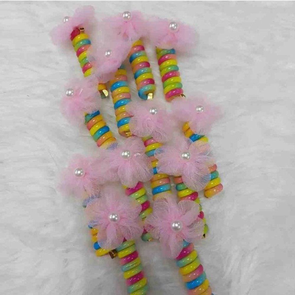 Ela Takı Aksesuar Pembe Kurdaleli Makarna Toka 2 Adet Spiral Toka Toka, Taç & Saç Bandı Fiyatı