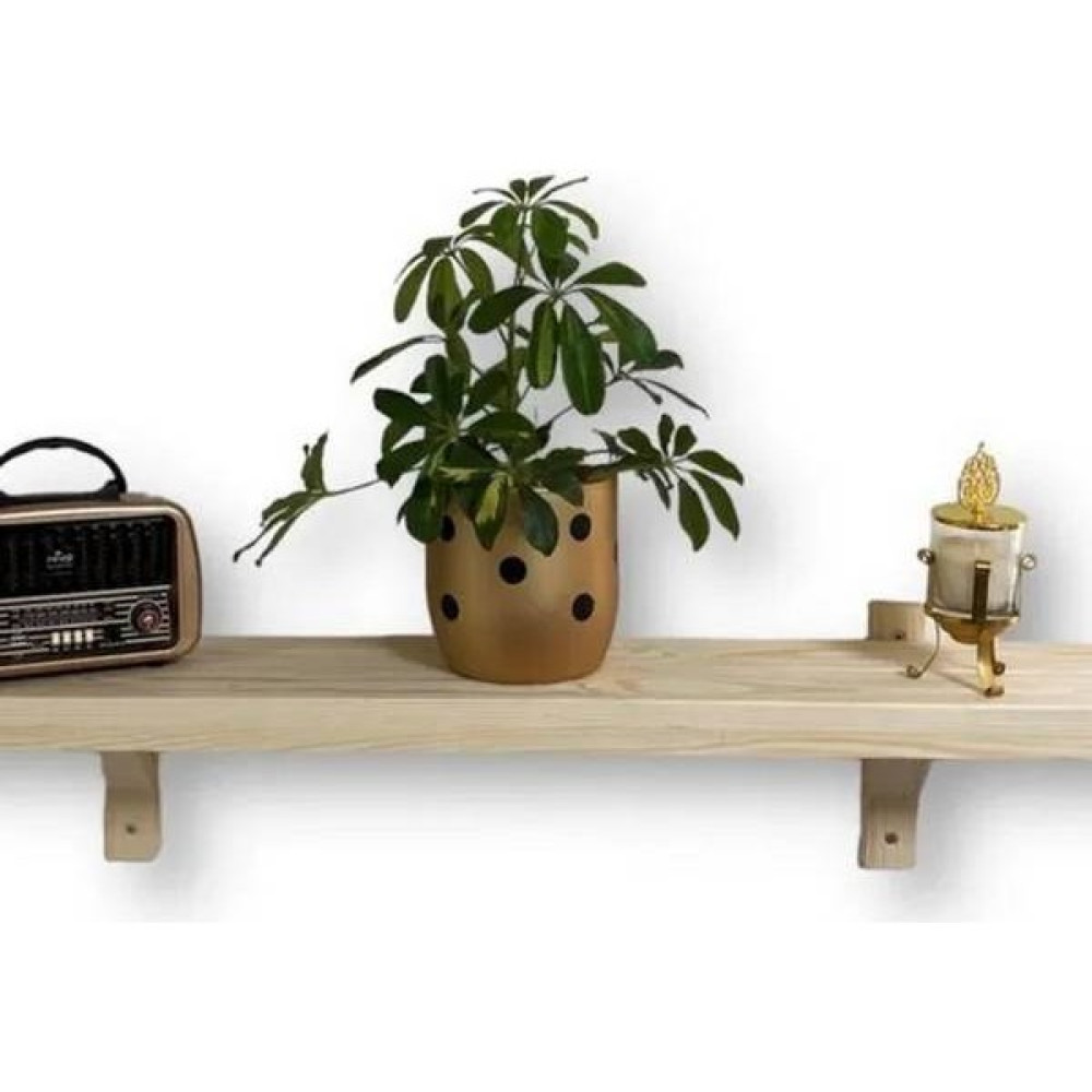 Ela Wood Working Elawoodworking Dekoratif Raf, Duvar Rafı, Ahşap Raf, Tv Altı Raf, Ahşap Kitaplık Raf, Banyo Rafı - Natural Kitaplık - Duvar Rafı & CD / DVD Rafı Fiyatı