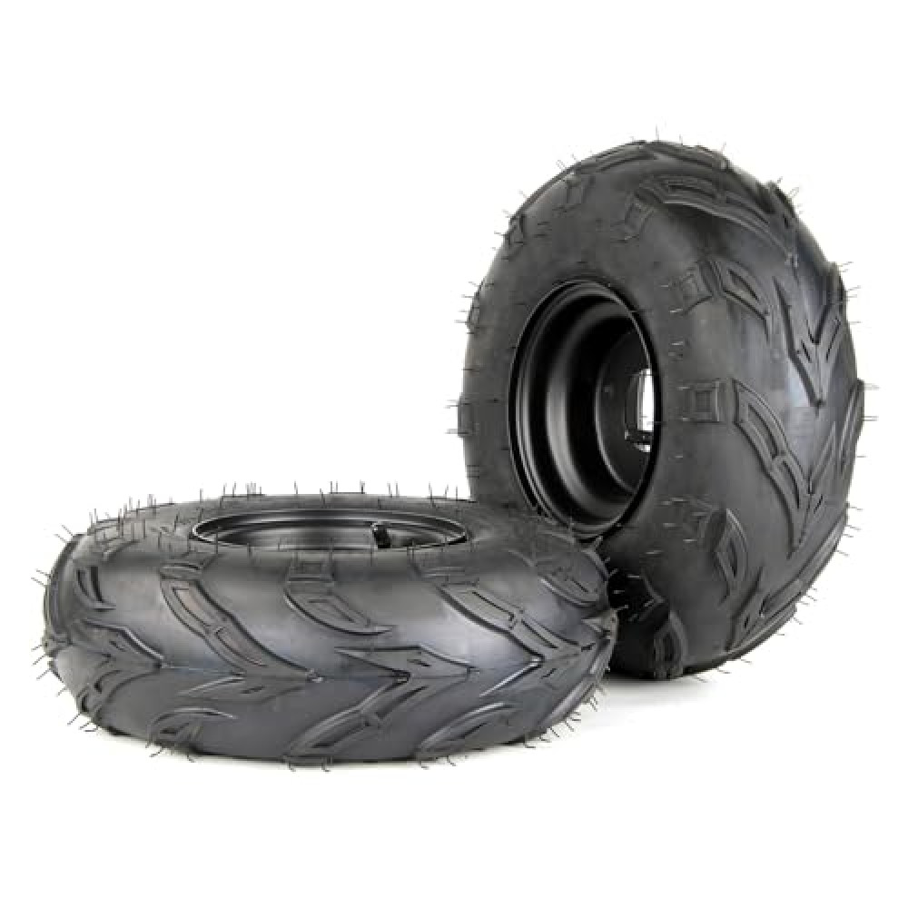 ELANER 145/70-6 Wheels, 145 70-6 ATV Wheels for Quad ATV Go Kart Tubeless Tyres Kazuma Roketa 110cc Motovox MBX10 MBX11 MBX12 RT100