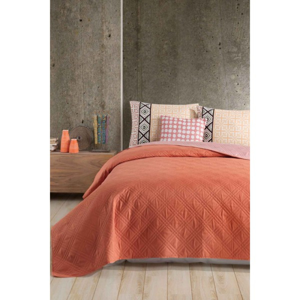 Elart Elart yatak Örtüsü Çok Amaçlı Tek Kişilik Trend Tarçın - Turuncu - 160 x 220 cm Yatak Örtüsü Fiyatı
