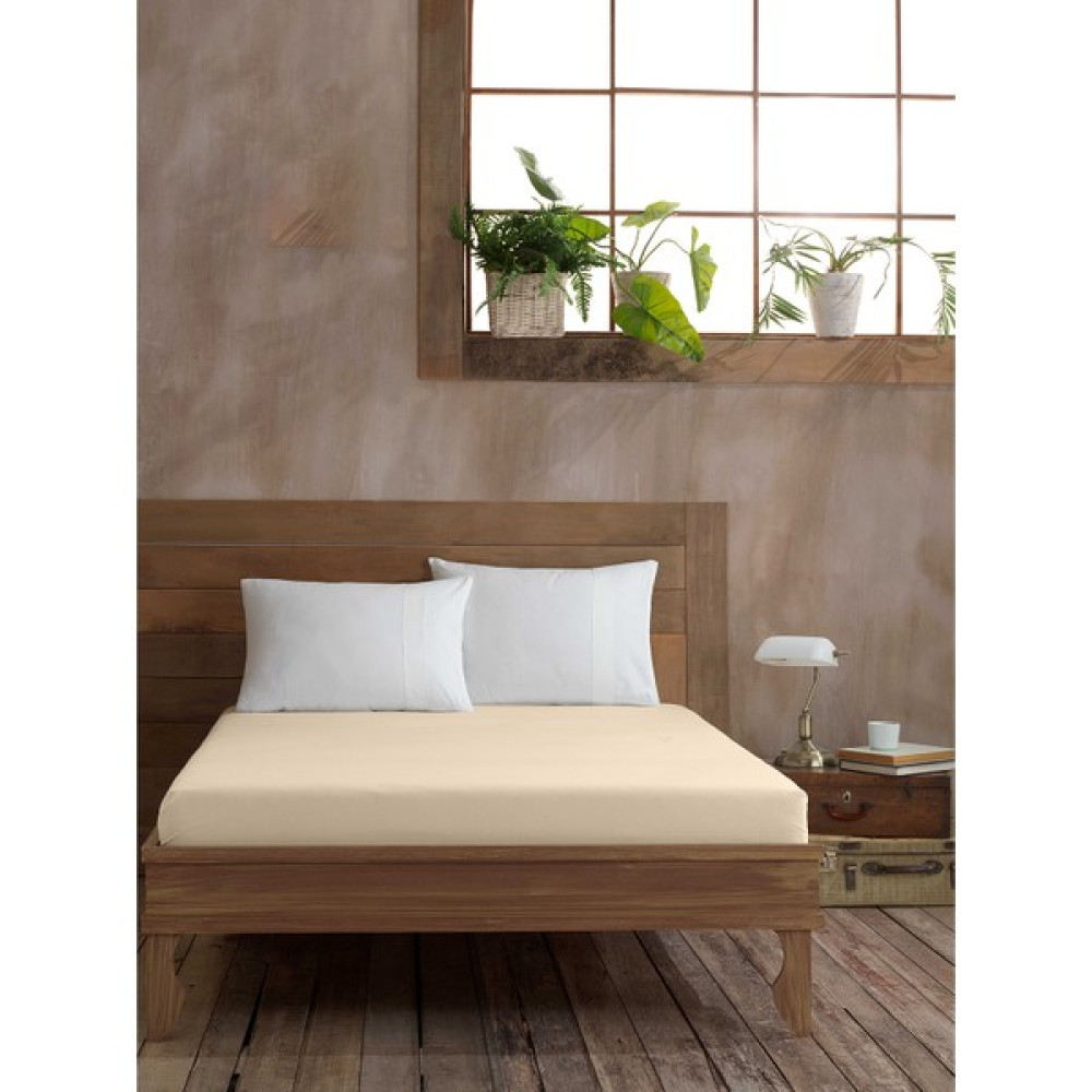 Elart Fıtted (Lastikli) Çarşaf Tek Kişilik Cappuccıno - Krem - 100 x 200 cm Battaniye Fiyatı