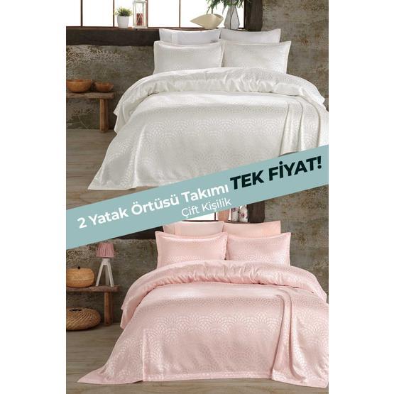 Elart Garden Pudra Çift Kişilik Yatak Örtüsü