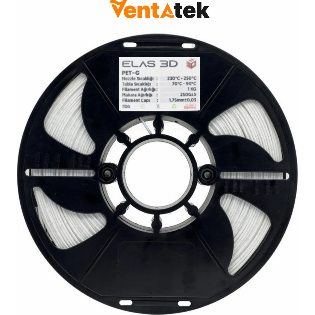 Elas 3D Mermer Petg Filament - 1.75MM - 1 kg - Mermer Doku Filament Fiyatı
