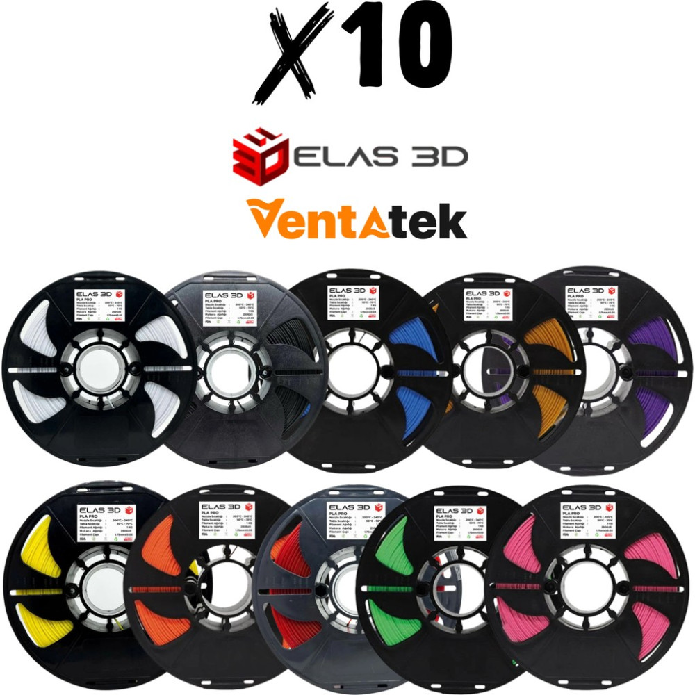 Elas 3D Pla Pro Filament 1.75MM 10 kg Avantajlı Paket Filament Fiyatı