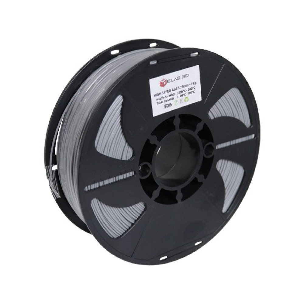 Elas Hyper Abs Filament Gri 1.75 mm 1kg Standart Filament Fiyatı