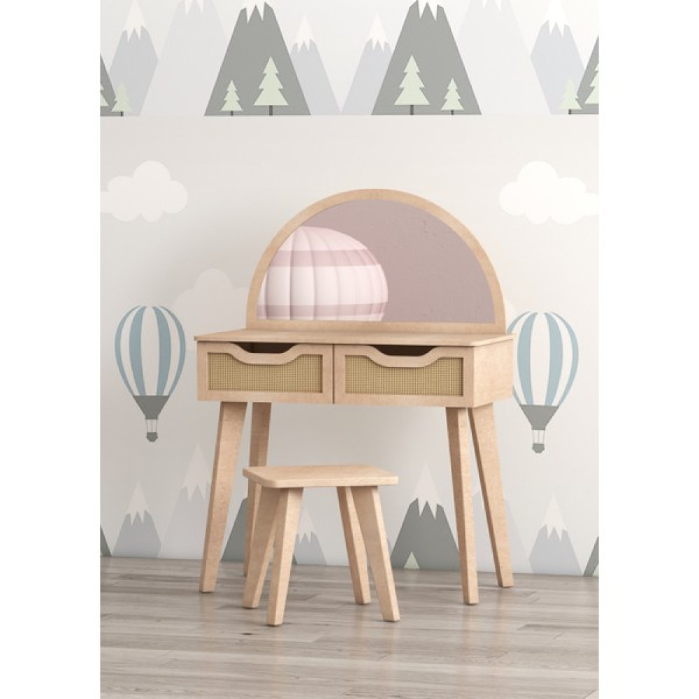 Elay Design Montesorri Çocuk Makyaj Masası Ham Mdf Eğitici Oyuncak Fiyatı