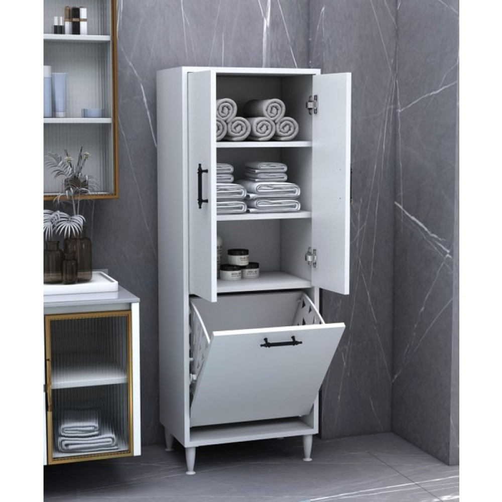 Elay Design Orkide Kirli Çamaşır Sepetli 2 Kapaklı Çok Amaçlı Dolap - Suntalam Gardrop & Dolap Fiyatı