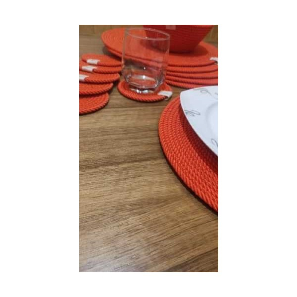 Elay Home Amerikan Servis, Runner, Kordon Supla Sepet, Hasır Supla, Çeyiz Takım, Tabak Altlığı, Sepet 13 Adet - 33 x 33 cm - Renkli Amerikan Servis Fiyatı