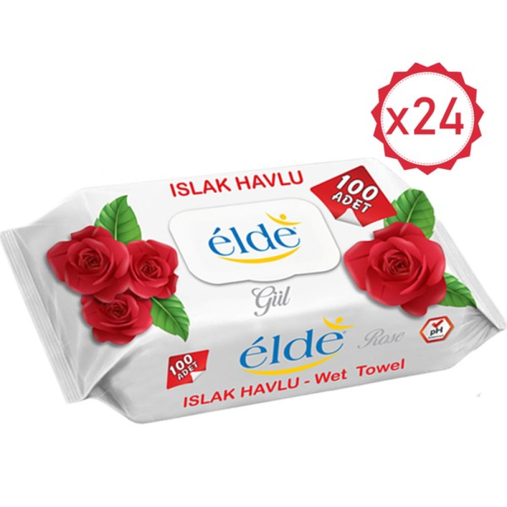 Elde Islak Havlu Gül 100'LÜ x 24'lü Bebek Bakım Fiyatı