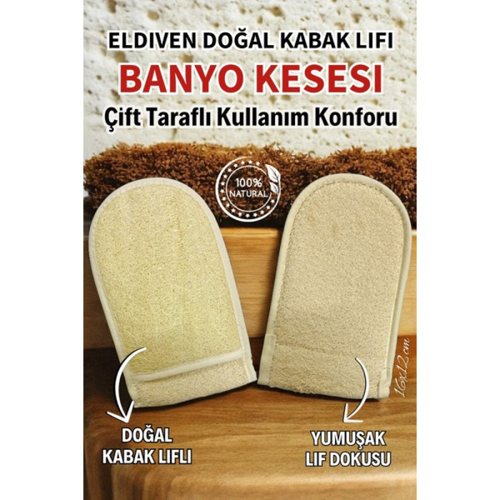 Eldiven Doğal Kabak Lifi Banyo Kesesi Çift Taraflı Kullanım Doğal Peeling Etkisi Cilt Dostu Oto Boyaları Fiyatı